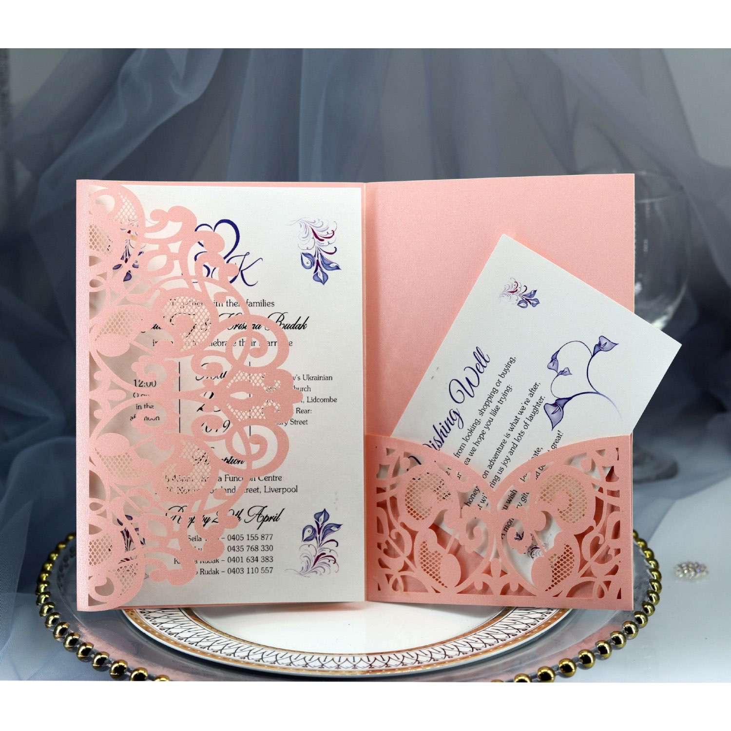 Business Invitation Card Laser Cut Marriage Invitation Thank You Card